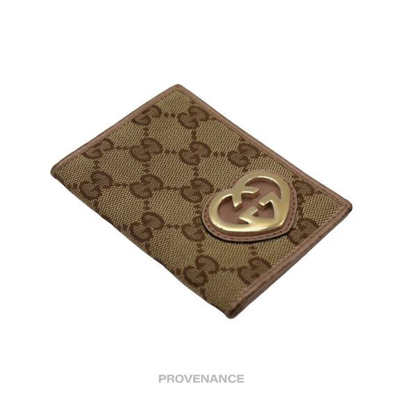 🔴 Gucci GG Canvas Heart Pocket Organizer Wallet - Blush - Picture 6 of 7